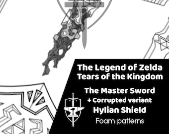 Master Sword & Hylian Shield Foam Patterns (PDF)
