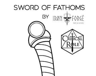 Critical Role Fjord's sword of Fathoms (prop patterns)