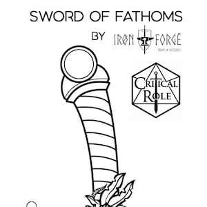 Critical Role Fjord&#39;s sword of Fathoms (prop patterns)