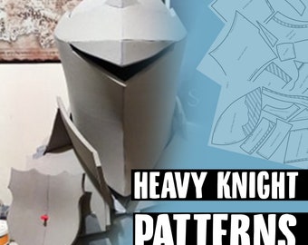 Heavy knight foam helmet and neckguard patterns (ORIGINAL DESIGN)