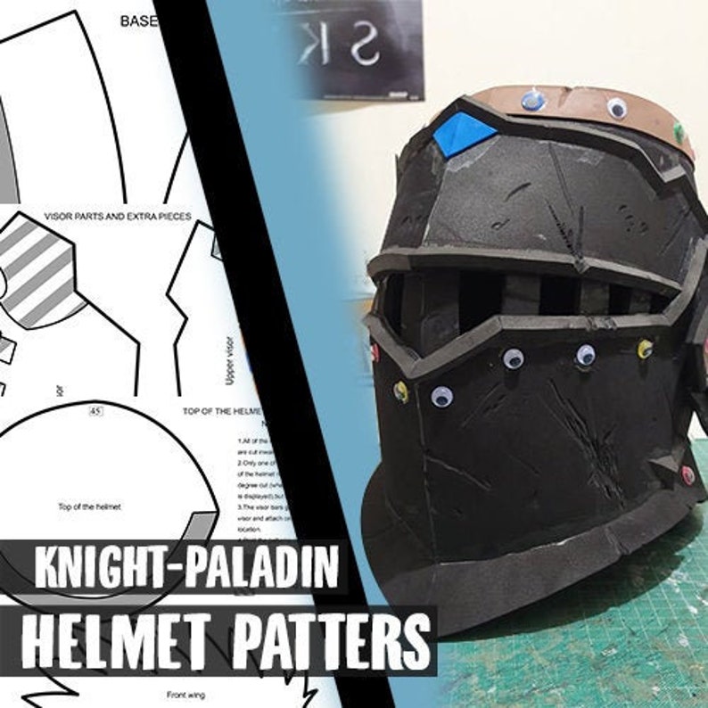 Knightpaladin Foam Helmet Patterns ORIGINAL DESIGN Etsy