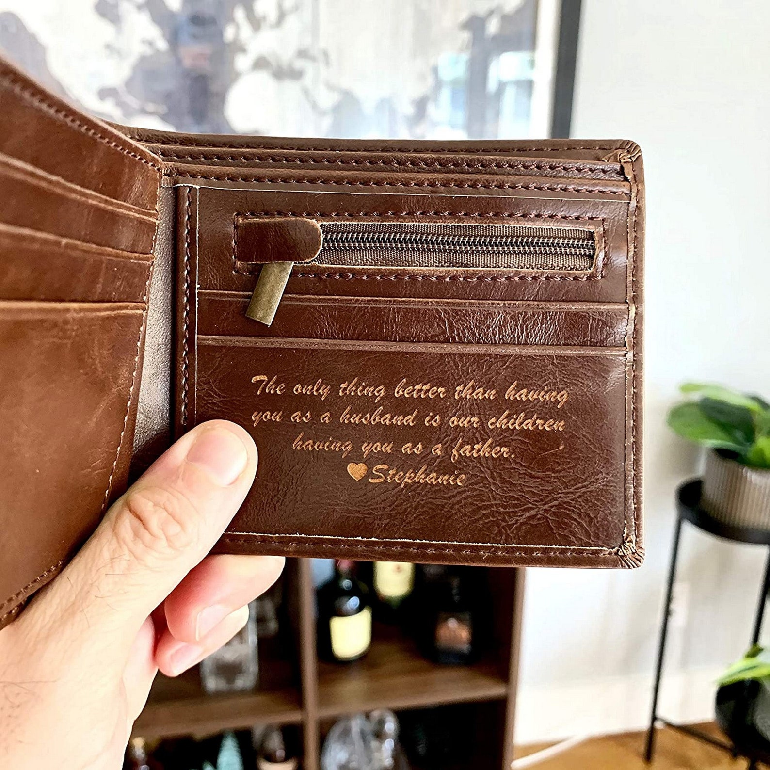Personalized Mens Leather Wallet The Perfect Mens Boyfriend Etsy