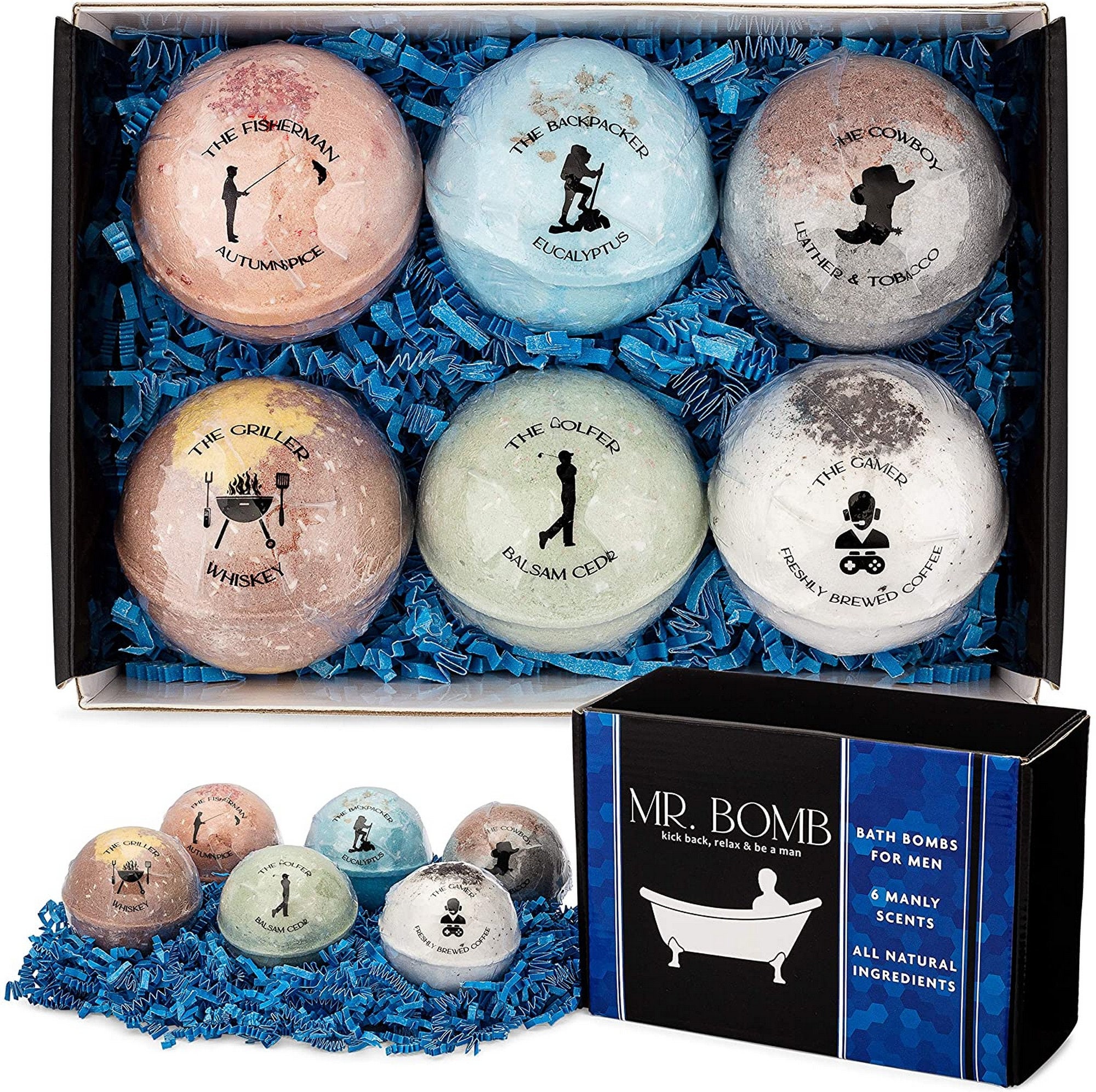 Bath bombs gift set for men Natural Handmade self care gift Etsy