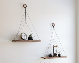 Hanging Shelves | Set of 2 | boho shelf, Boho wall Decor,Rope Shelf,Macrame Hanging Shelf, hanging planter ,Macrame wall hanging