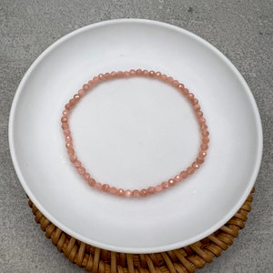 Pink Rhodochrosite Bracelet: Handmade Gemstone Beaded Jewelry