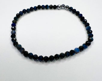 Kyanite Gemstone Bracelet: Dark Blue Beaded Jewelry