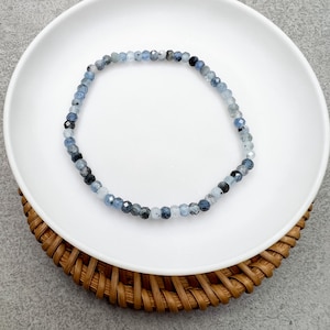 Aquamarine Gemstone Stretch Bracelet