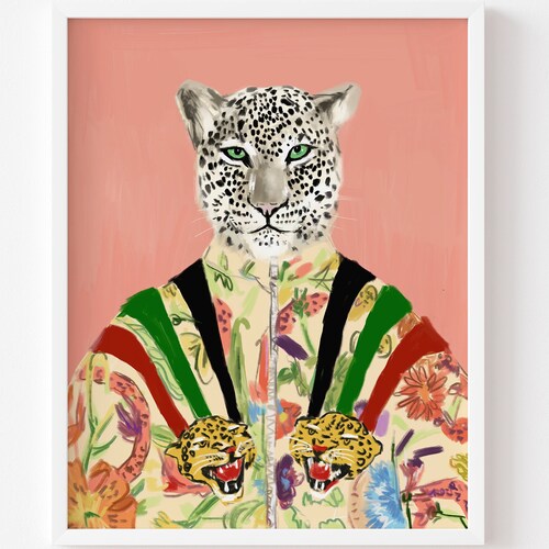 Luxury Fashion Leopard Paintinghome Wall Art Designer Art - Etsy