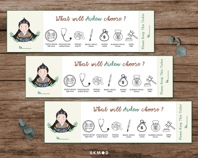 Doljabi Set Printable Korean First Birthday Korean Baby Boy - Etsy