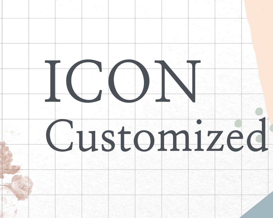 CUSTOM ICON for Personalized Printable Items - Etsy