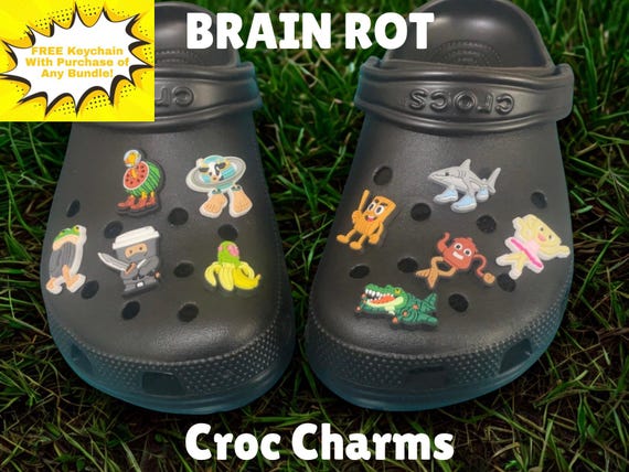 Brain Rot Themed Croc Charms, Tralalero Tralala, Ballerina Cappuccina, Sold individually or In a Bundle