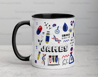 Taza de Biología Personalizada: Regalo de Laboratorio de Ciencias de la Genética y el ADN
