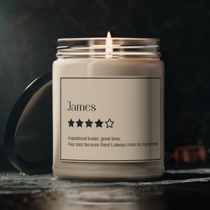Funny Manager Gift, Personalized Scented Candle for Boss