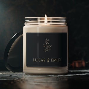 Personalized Soy Candle: Romantic Gift for Couples