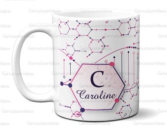 Biochemistry Genetics Personalized Mug | DNA Science Biology Microbiology Coffee Cup, Molecular Cellular Chemistry Lab Gift for Biologist