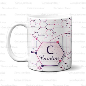Biochemistry Genetics Personalized Mug | DNA Science Biology Microbiology Coffee Cup, Molecular Cellular Chemistry Lab Gift for Biologist