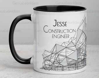 Personalized Civil Engineer Mug: Construction Structure Gift