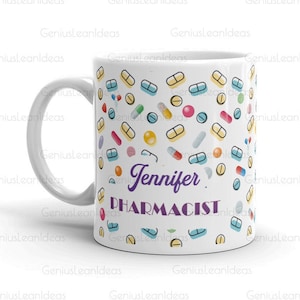 Pharmacist Pharmacology RX Mug, Graduation Gift for Pharmacy Tech Student, Pharmaceutics PharmD Cup