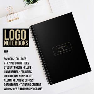 Custom Logo Notebooks: Bulk Spiral Notebook for Schools & Events