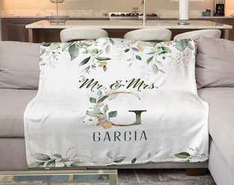 Blanket Personalized for Wedding Gift for Couples Just Married Newlyweds Anniversary