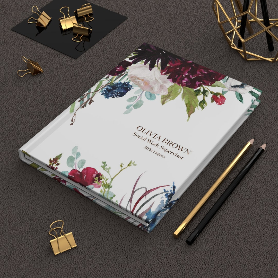Personalized Journal for Women, Floral Custom Hardcover Notebook - Etsy