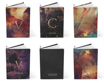 Personalisierte Hardcover-Notizbücher mit Namen und Initialen