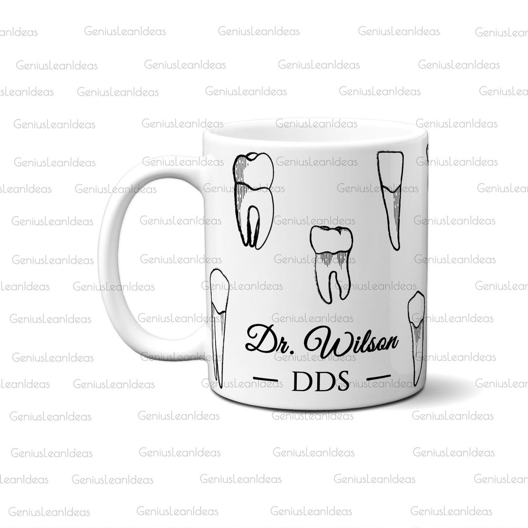 Dental Personalized Custom Name Mug Dentist Gift Dentistry Etsy