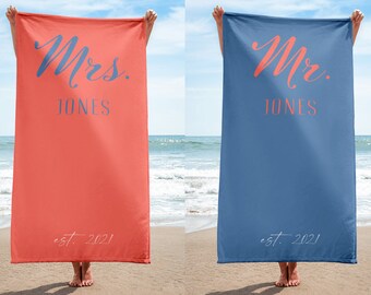 Personalized Towels Wedding Gift Couple Unique