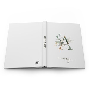 Quaderno con monogramma floreale: diario personalizzato, diario con nome personalizzato immagine 5