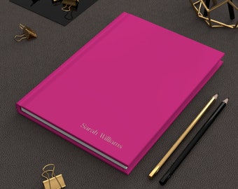 Diario rosa personalizado