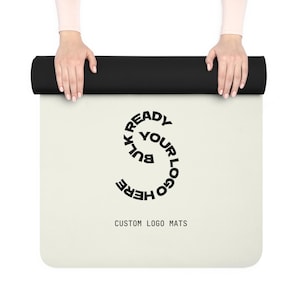 Custom Yoga Mat with Logo, Personalized Pilates & Fitness Exercise Mat, Corporate Gym Gift image 12