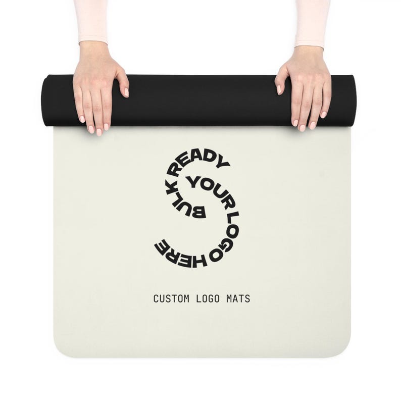 Custom Yoga Mat with Logo, Personalized Pilates & Fitness Exercise Mat, Corporate Gym Gift image 12