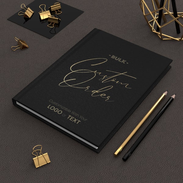 Bulk Custom Logo Journals, Conference Notebooks, Corporate Branding, Gifts for Clients Employees Coworkers, Business Promotional Merchandise