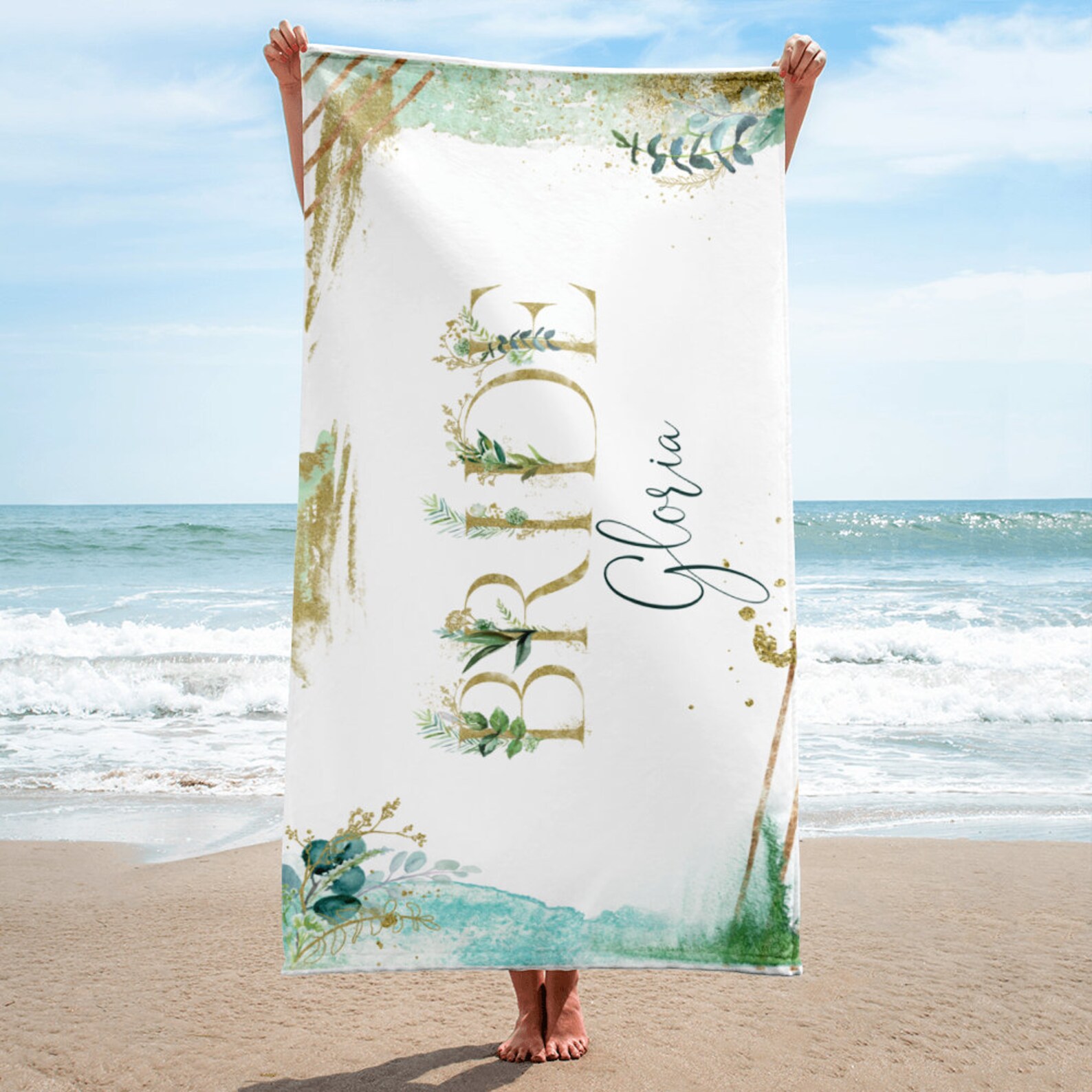 Bride Beach & Pool Towel Wedding Gift for Bride Squad Bridal Etsy UK