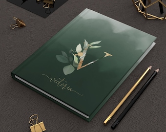 Floral Monogram Personalized Journal: Custom Name Diary