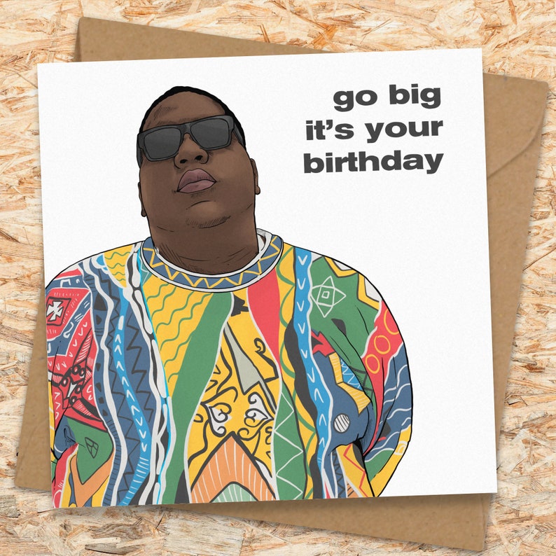 the notorious big funny stoner birthday card stoner birthday etsy