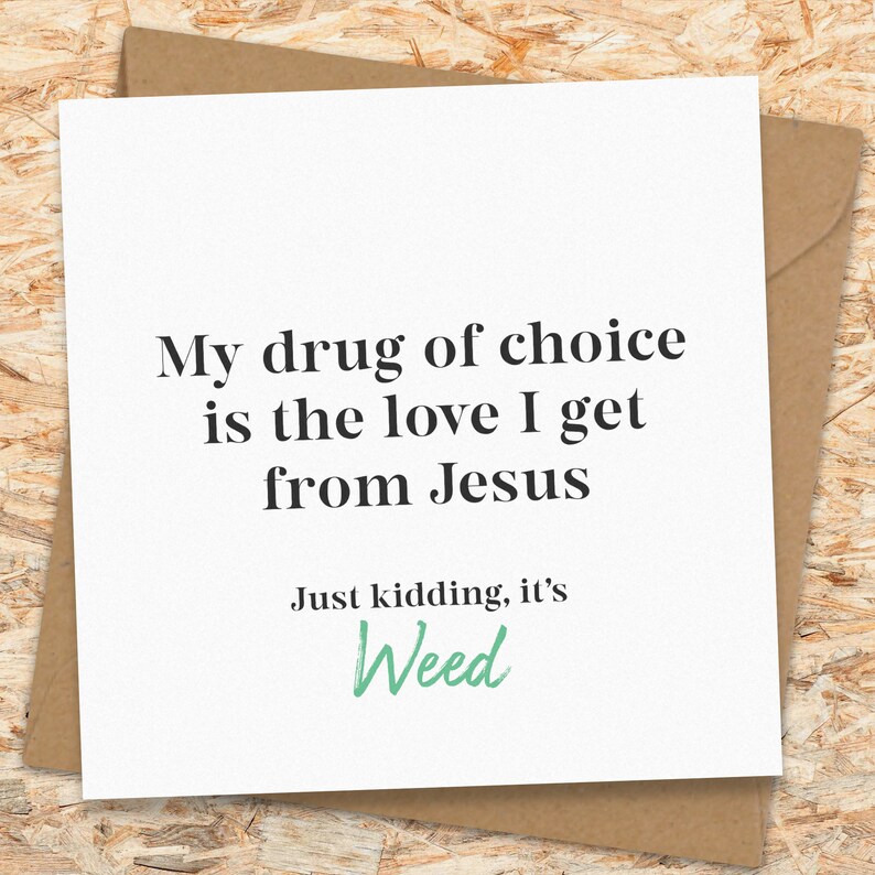funny weed jesus stoner birthday card stoner birthday card etsy