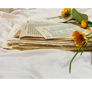 75+ Piece Bundle of Ephemera Vintage Book Pages/Book Paper for Junk Journaling or Scrapbooking