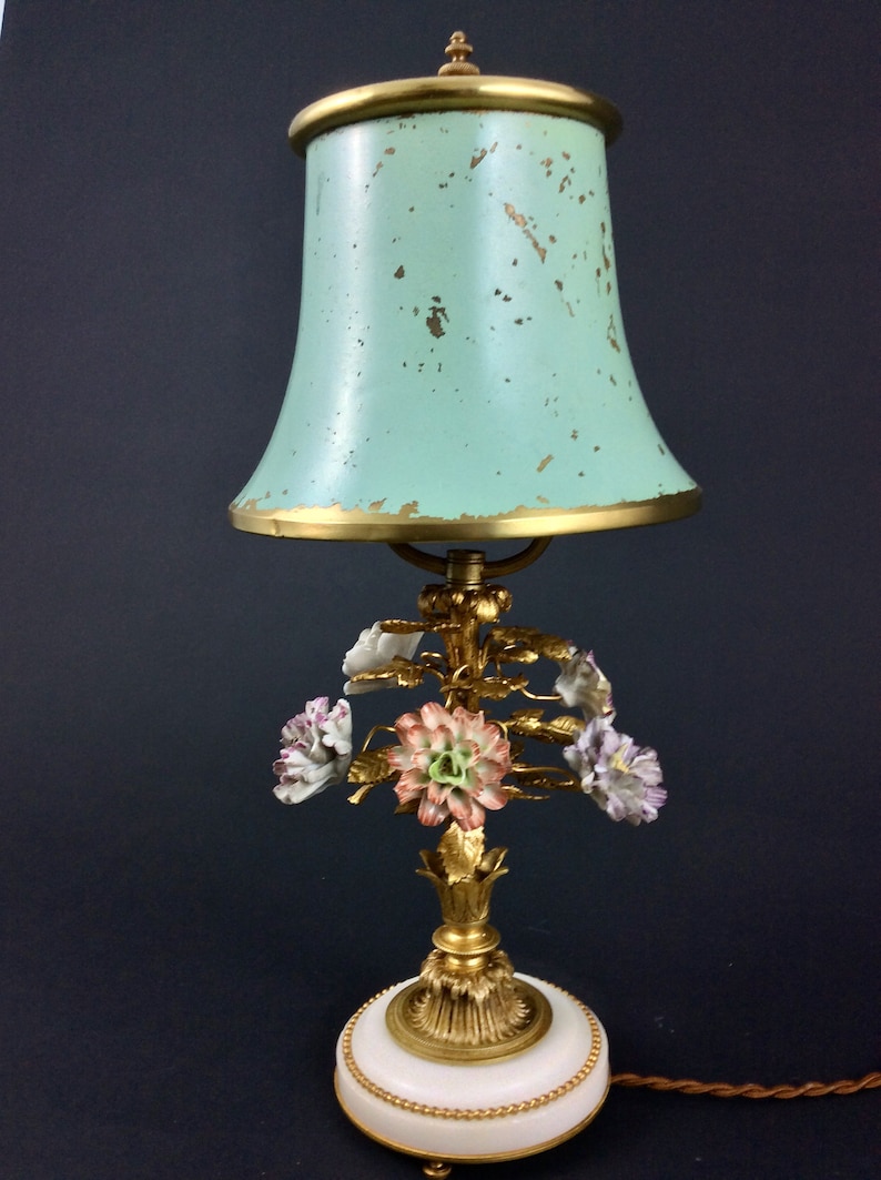 Antique French Table Lamp Light 19th Gilded Gilt Bronze Lampe Etsy