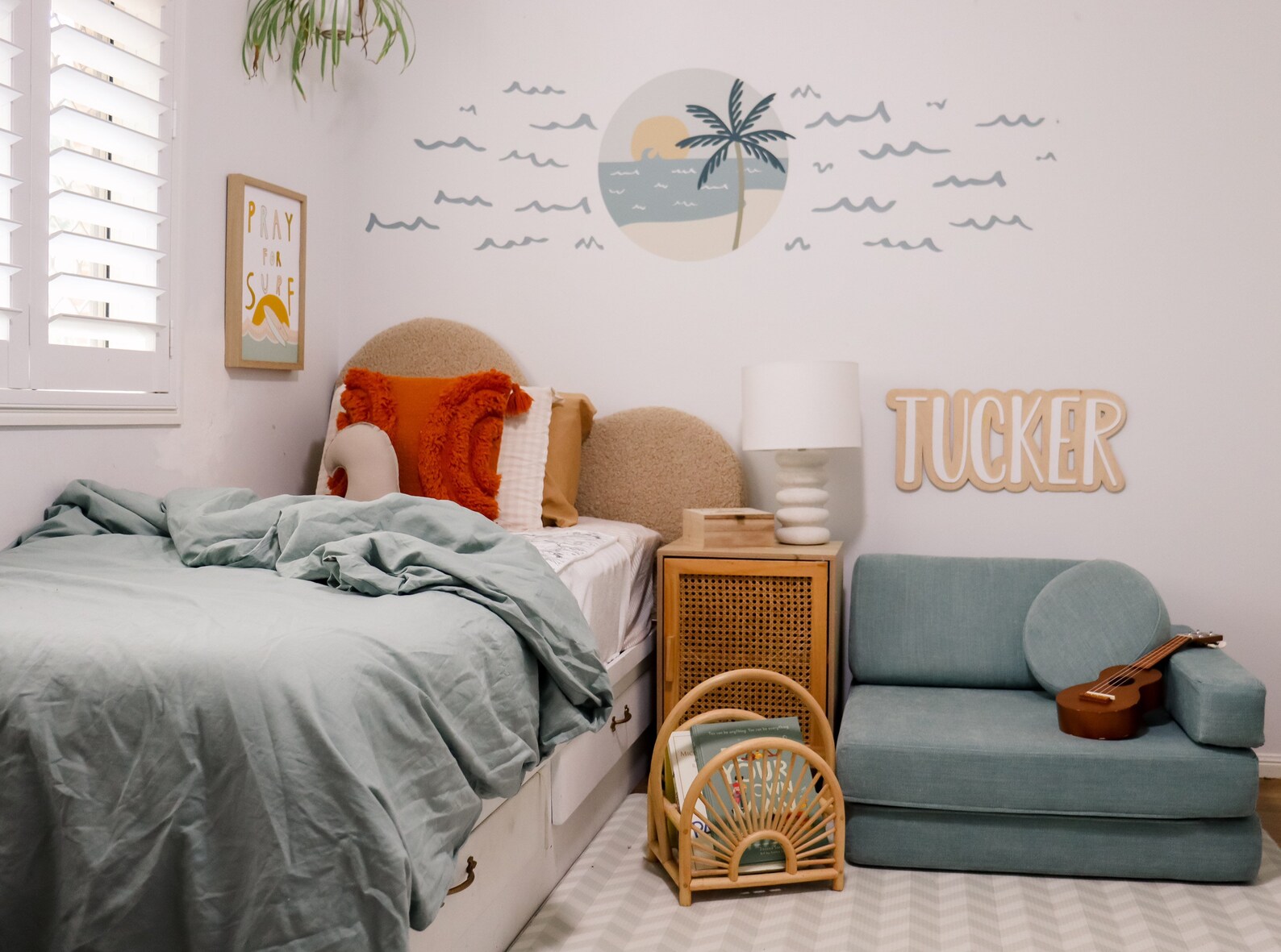 Beach Scene Wall Decal Beach Wall Decals Waves Wall Sticker Etsy