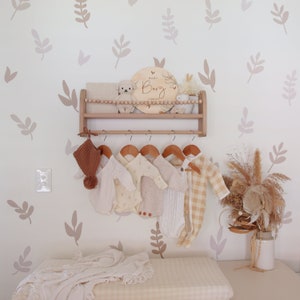 Simple Leaves Wall Decals - leaf Wall Stickers, Boho tree, gender neutral decals, Nursery Decor, Kids Room Decal, Decor, neutral nursery