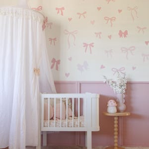 Bow Wall Decals - vintage Wall Sticker, bow decor, vintage nursery, Nursery Decor, Kids Room Decal, Decor, girls room decor