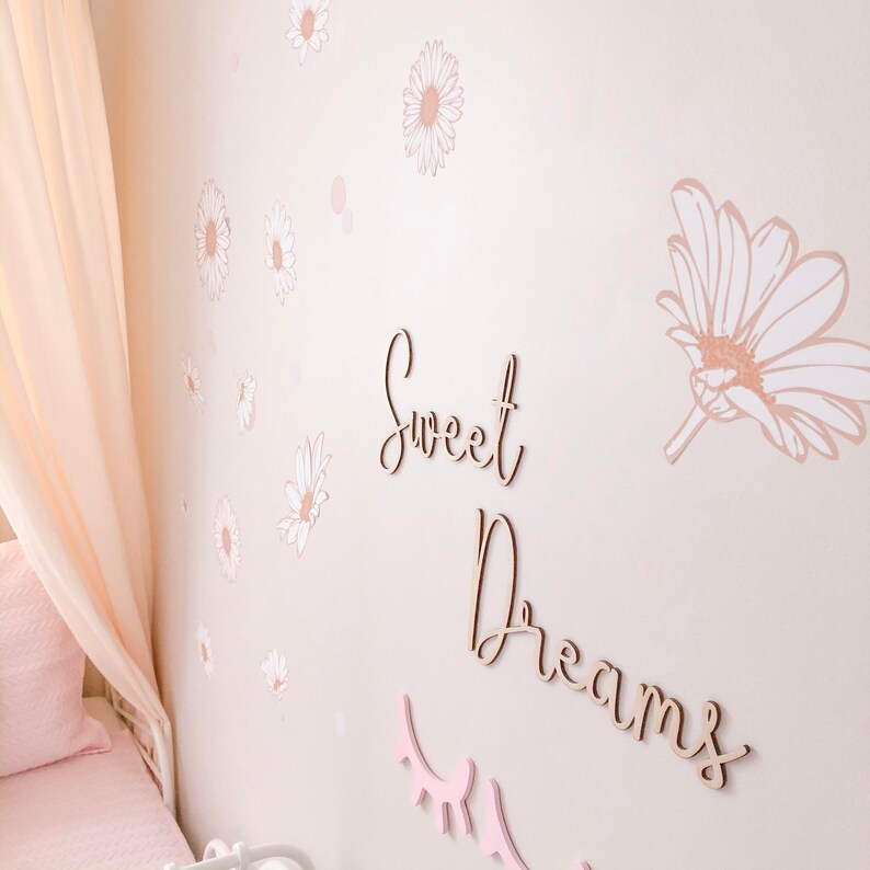 Daisy Flower Wall Decals Floral Wall Decals Watercolour Etsy Ireland