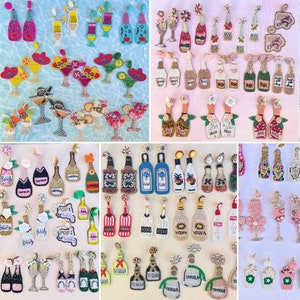 Champagne, Tequila, Vodka, Vin, Boucles d'oreilles perle Boucles d'oreilles bouteille, Mariage, enterrement de vie de jeune fille, Proposition de demoiselle d'honneur Cadeau pour sa maman Fait à la main