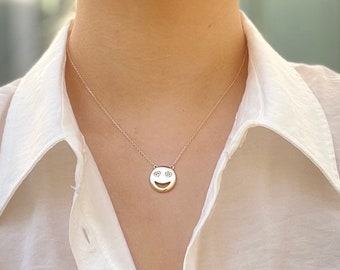18k Dipped Smile Necklace