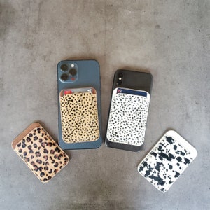 Cell phone wallet/ Cellphone card holder case/ animal print/ Cow/ Cheetah/ Leopard/ Mothers Day gift/ Gift ideas/ Gift for her/ Gift for Him