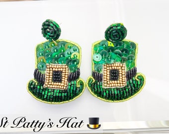 St. Patricks Day Earrings, Clover Earrings, St. Patty, St. Patricks Day,  Gift for Her, Gift Ideas, Gift for Mom, Gift for Friend 