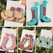 Cowboy boots, Cowgirl boots, western hat, Texas themed earrings, beaded earrings 