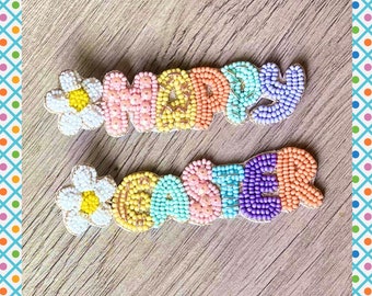 Handmade Easter Beaded Earrings: Butterfly, Bunny, Egg