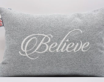 believe throw pillow